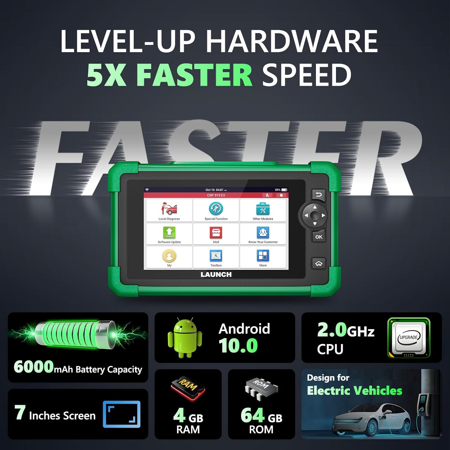 دیاگ خودروهای برقی لانچ مدل MAX 919 EV